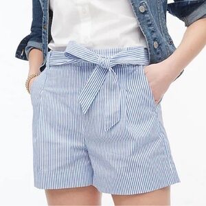 J. Crew Blue and White Striped Shorts